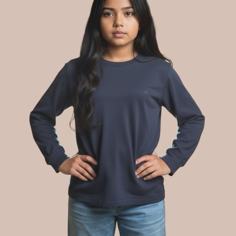 ATHLETA GIRL Black Knit Top - Size 8-10